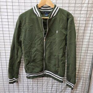 Polo Ralph Lauren Jacket Womens L Green Zip Logo